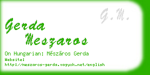 gerda meszaros business card